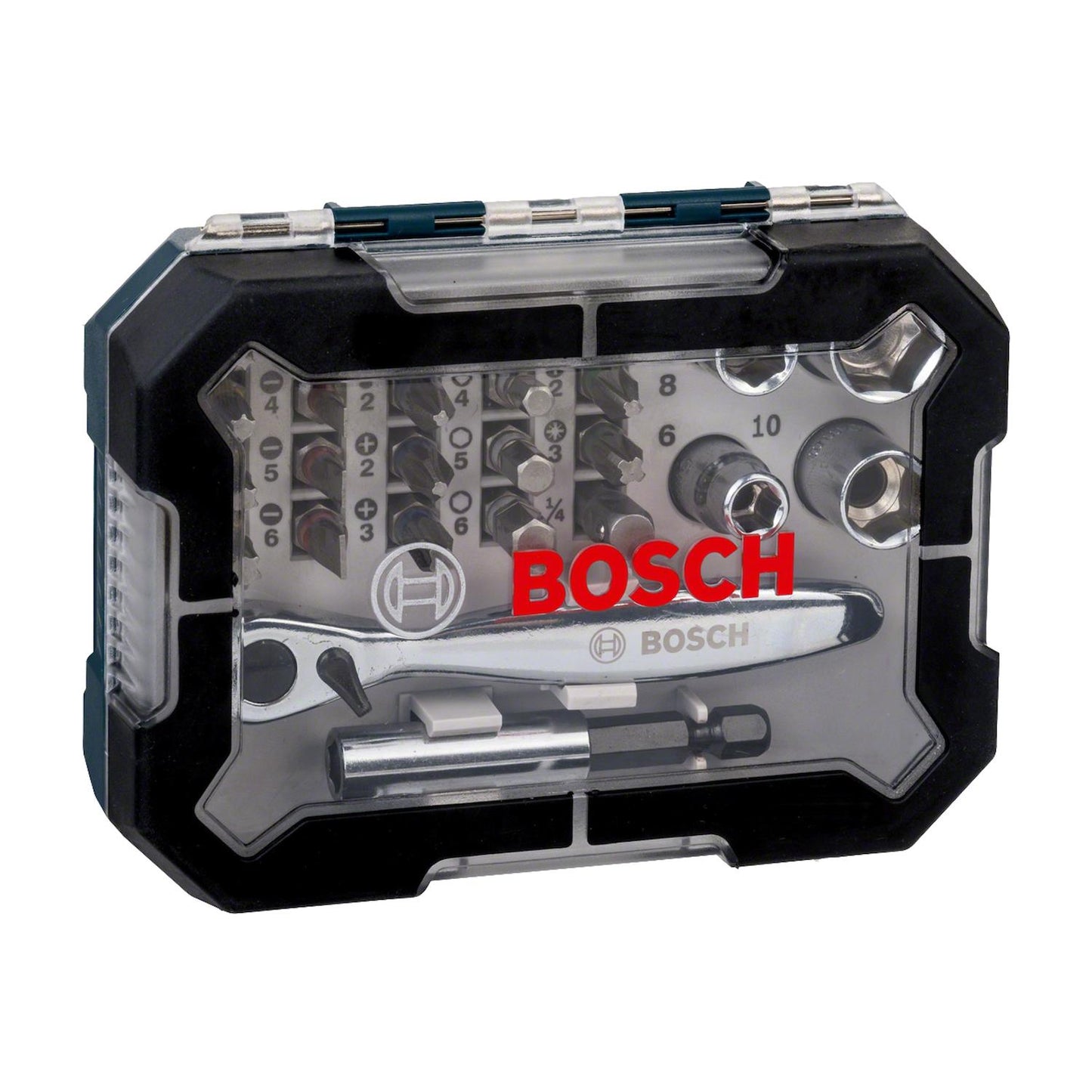 Juego de Puntas Extra Hard y Dados de 1/4'' 26 Pzas. - Bosch - Herram.cl