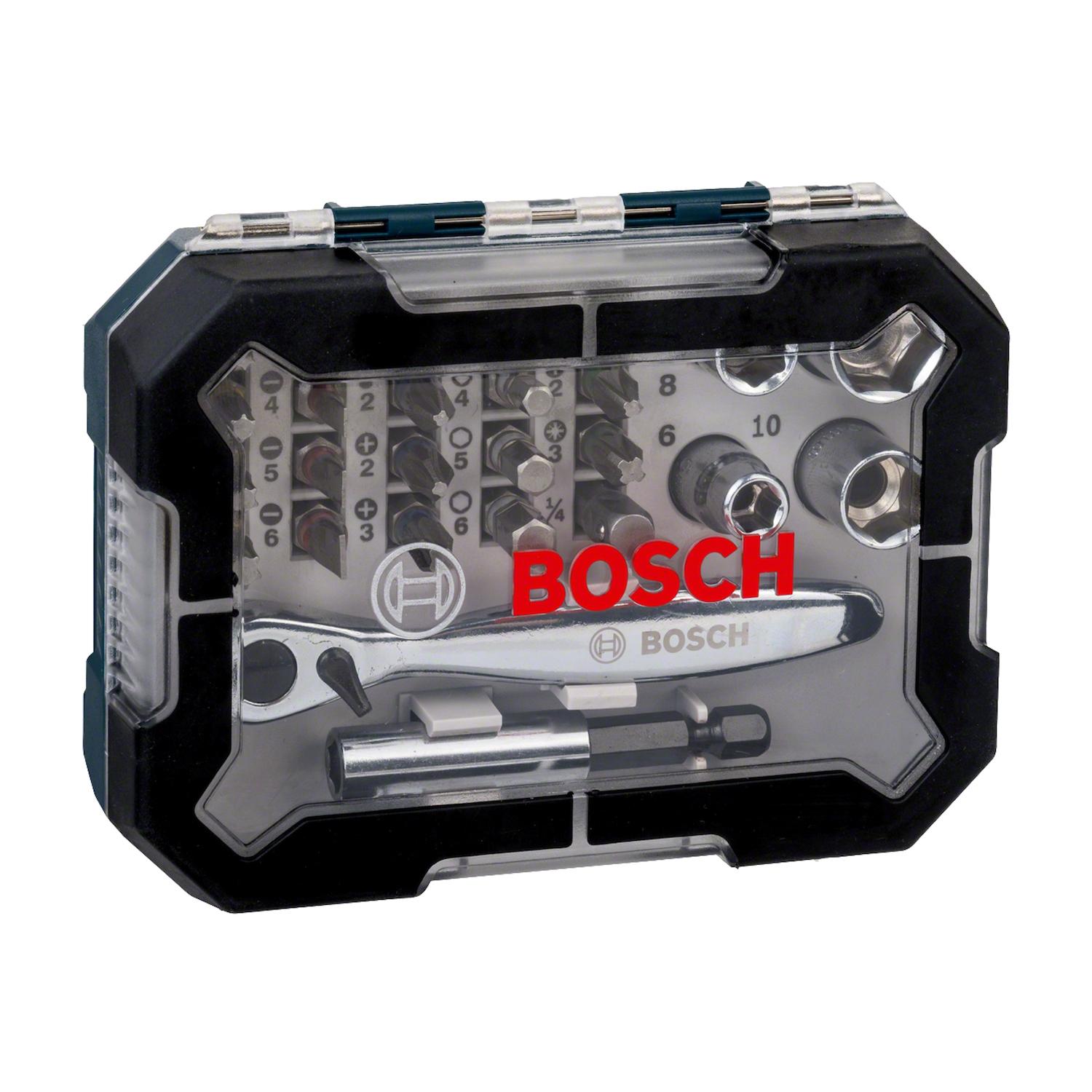 Juego de Puntas Extra Hard y Dados de 1/4'' 26 Pzas. - Bosch - Herram.cl