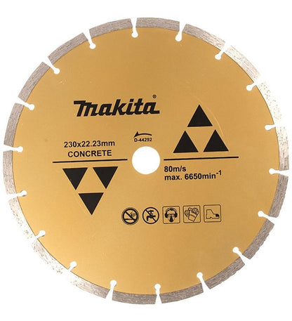 Disco Diamantado Segmentado 230mm (9'') Concreto - Makita - Herram.cl