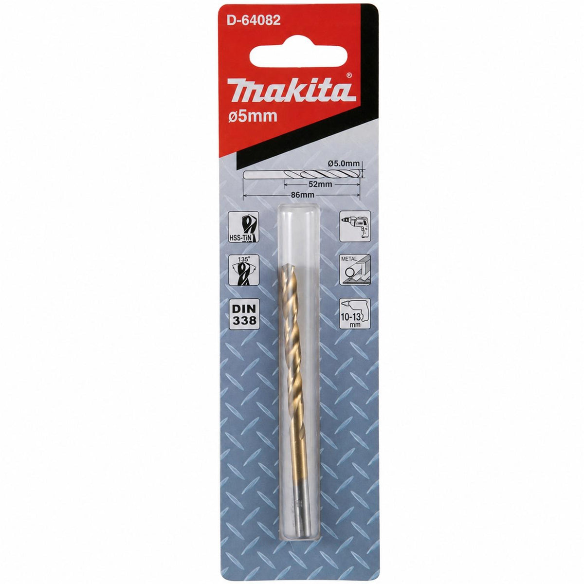 Broca Metal HSS-Tin 5x86mm - Makita - Herram.cl