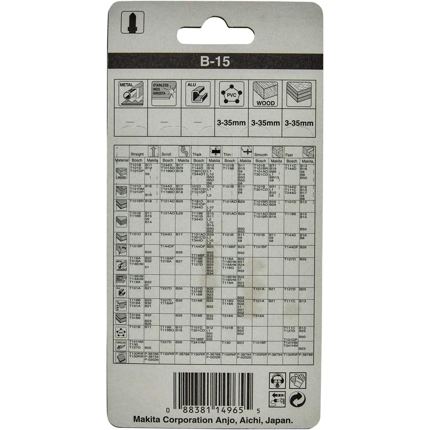 Hojas De Calar HCS 71mm Madera, Plástico 5 Pzas - Makita - Herram.cl