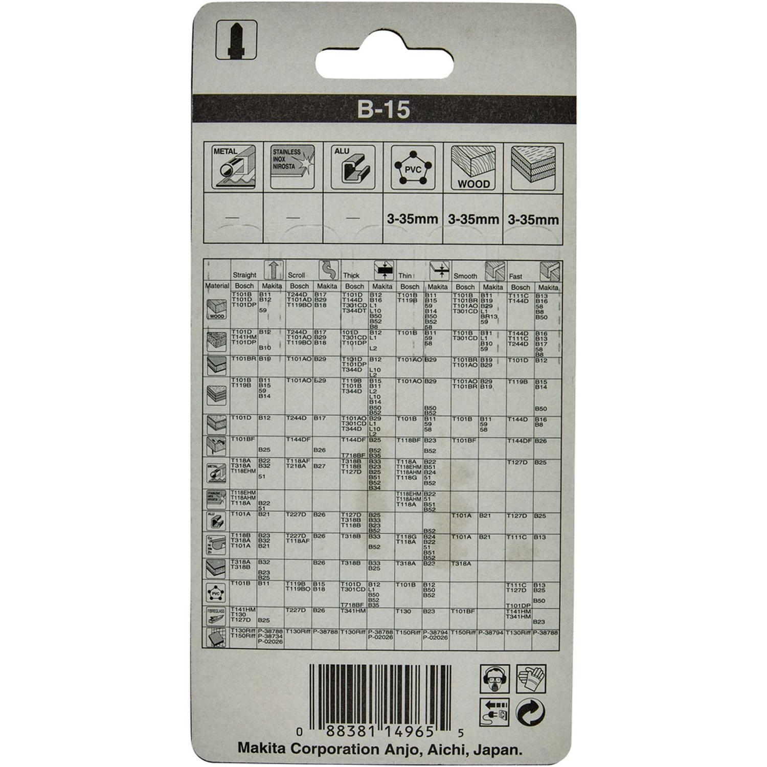 Hojas De Calar HCS 71mm Madera, Plástico 5 Pzas - Makita - Herram.cl