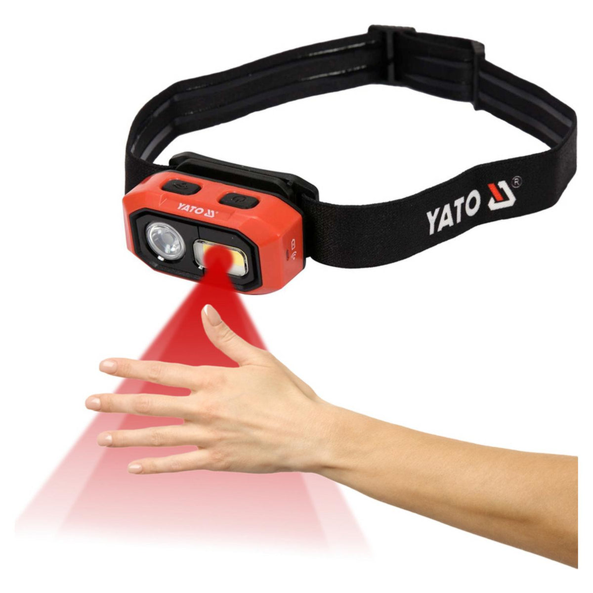 Linterna Frontal LED Recargable Yato YT-08592 480lm Sensor - Herram.cl