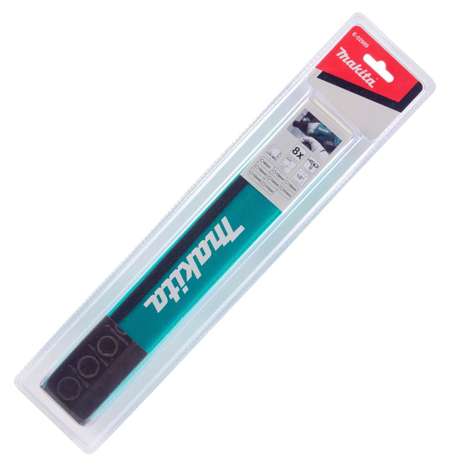 Juego de Dados de Impacto 1/2'' (8 - 21mm) 8 pzas - Makita - Herram.cl