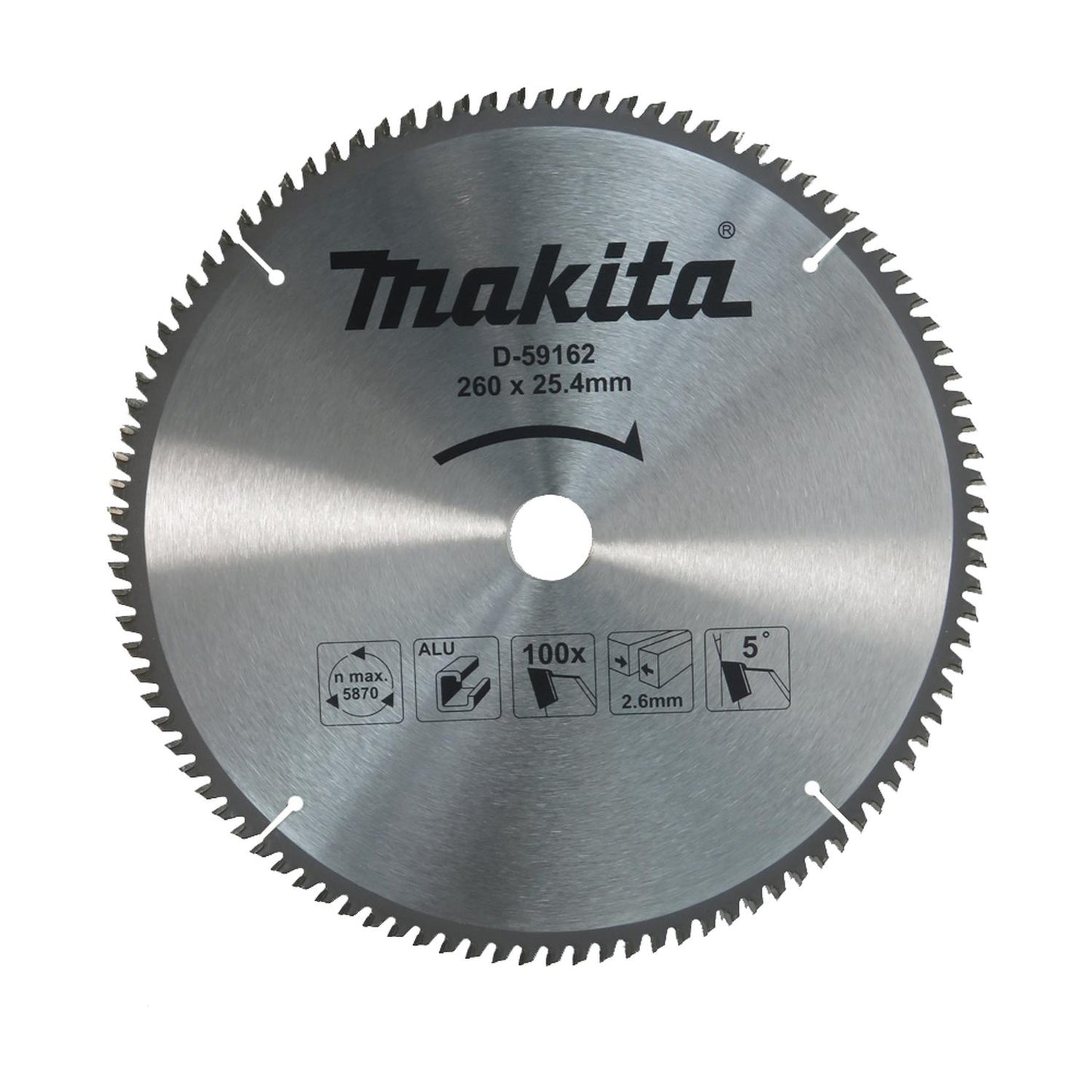 Disco Sierra 10 1/4'' x 1'' x 100 D Para Aluminio - Makita - Herram.cl