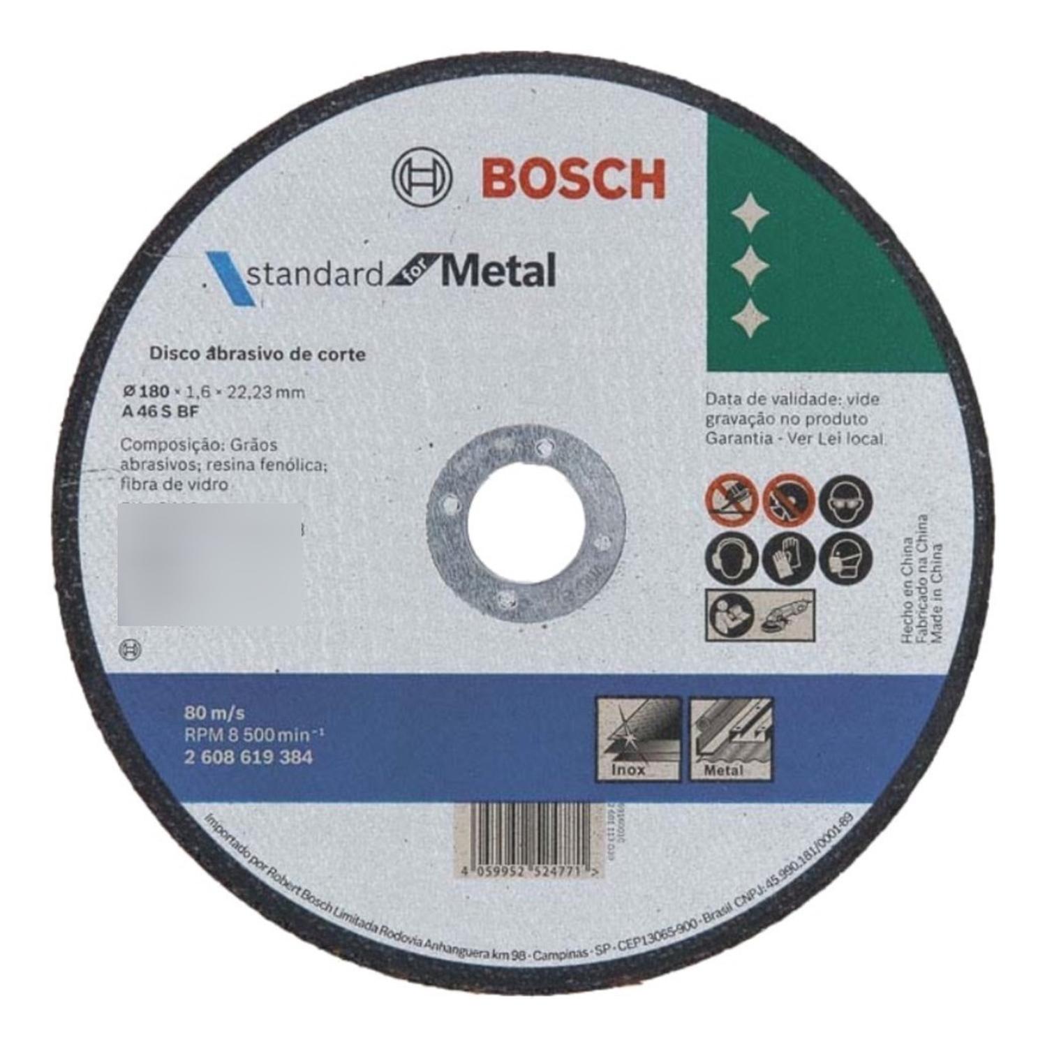 Disco De Corte Standard For Metal 7'' X 1,6mm - Bosch - Herram.cl