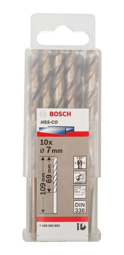 Caja Con 10 Unidades Broca Para Metal HSS - Co 7mm (cobalto) - Herram.cl