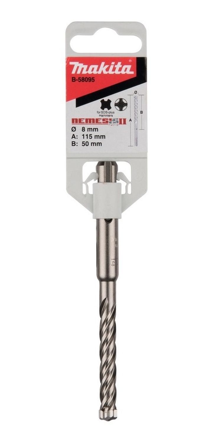 Broca SDS - Plus Nemesis II 8x115mm (4 Filos) - Makita - Herram.cl