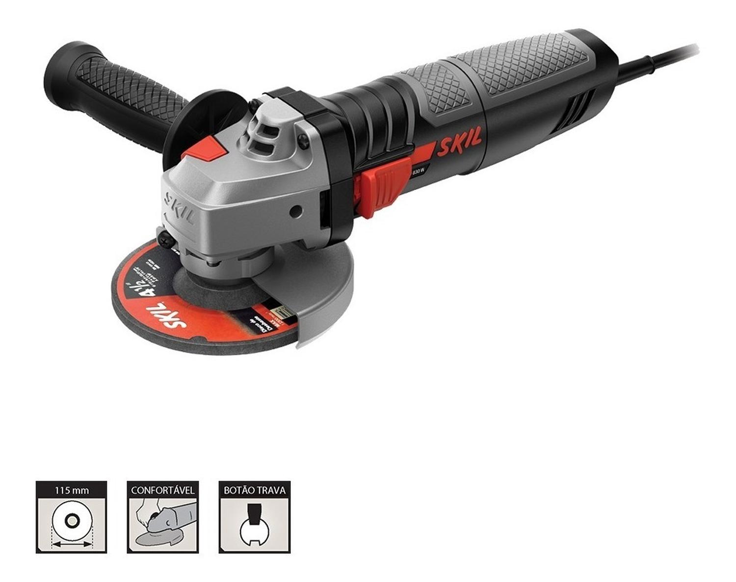 Esmeril Angular Skil De 4 - 1/2'' 9004 830W 2 Discos y 1 Bolso - Herram.cl