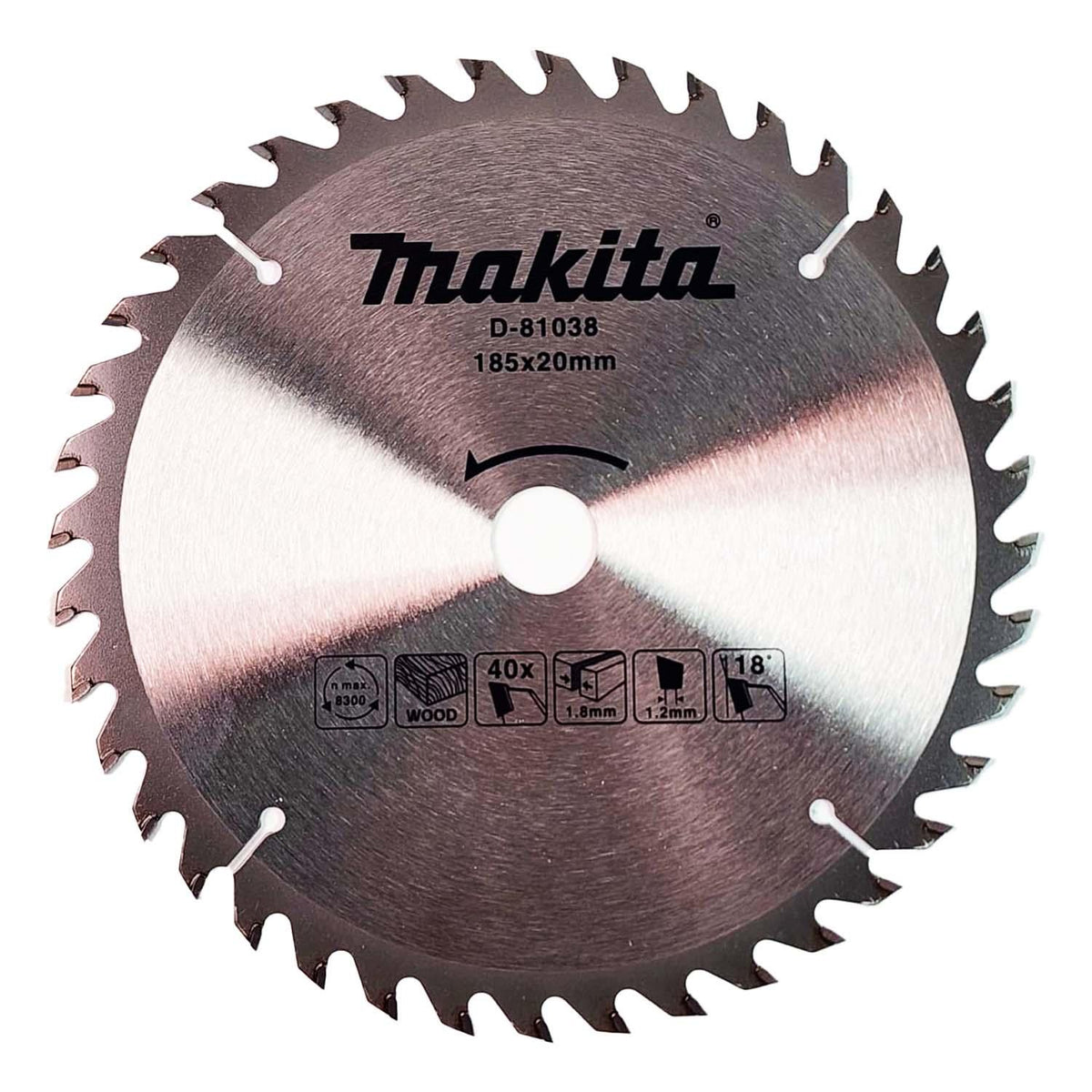 Disco Sierra Circular Makita Madera 185mm 40D D-81038 - Herram.cl