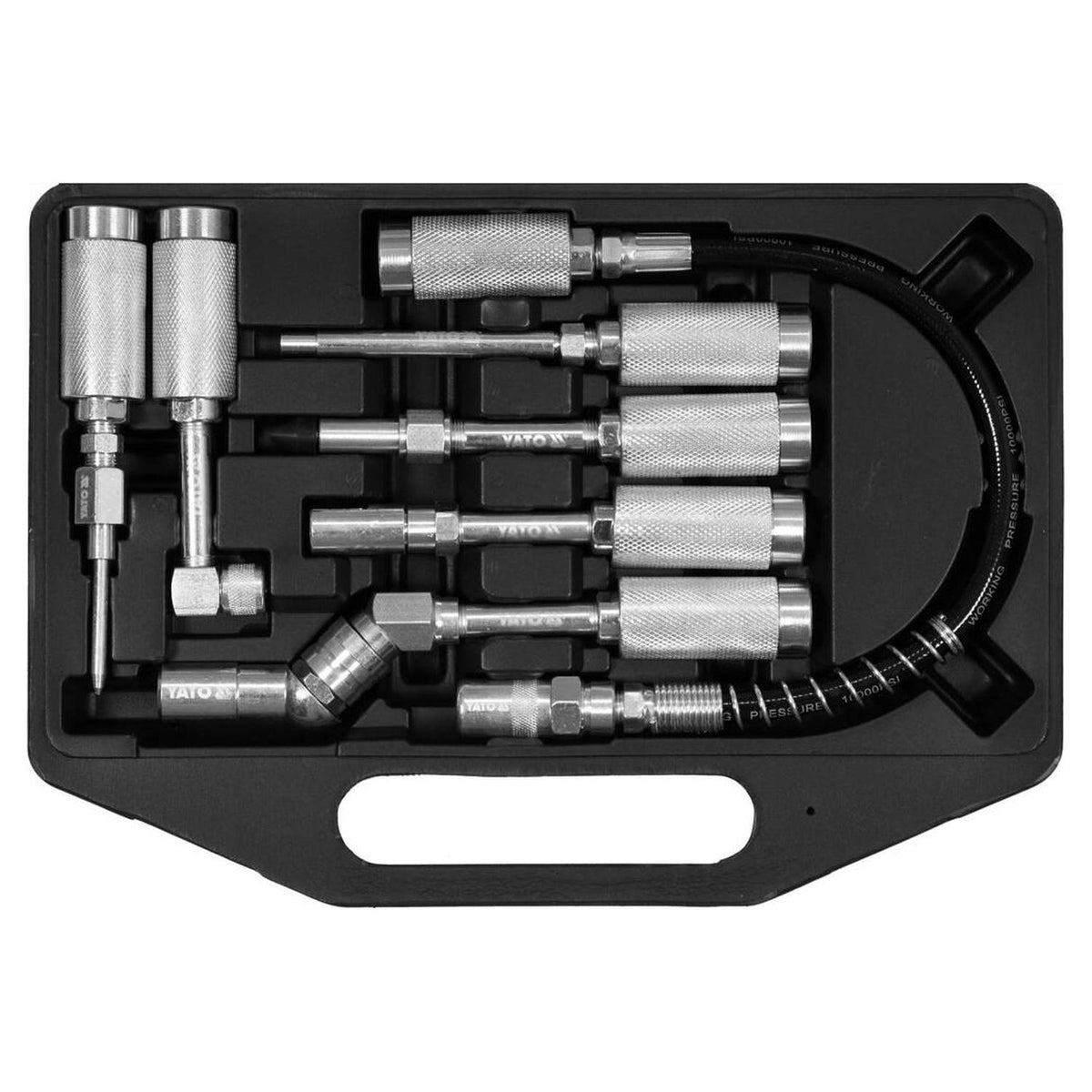 Kit Adaptadores Engrasadora YATO YT-07110 7 Pzs Manguera 1/4 - Herram.cl