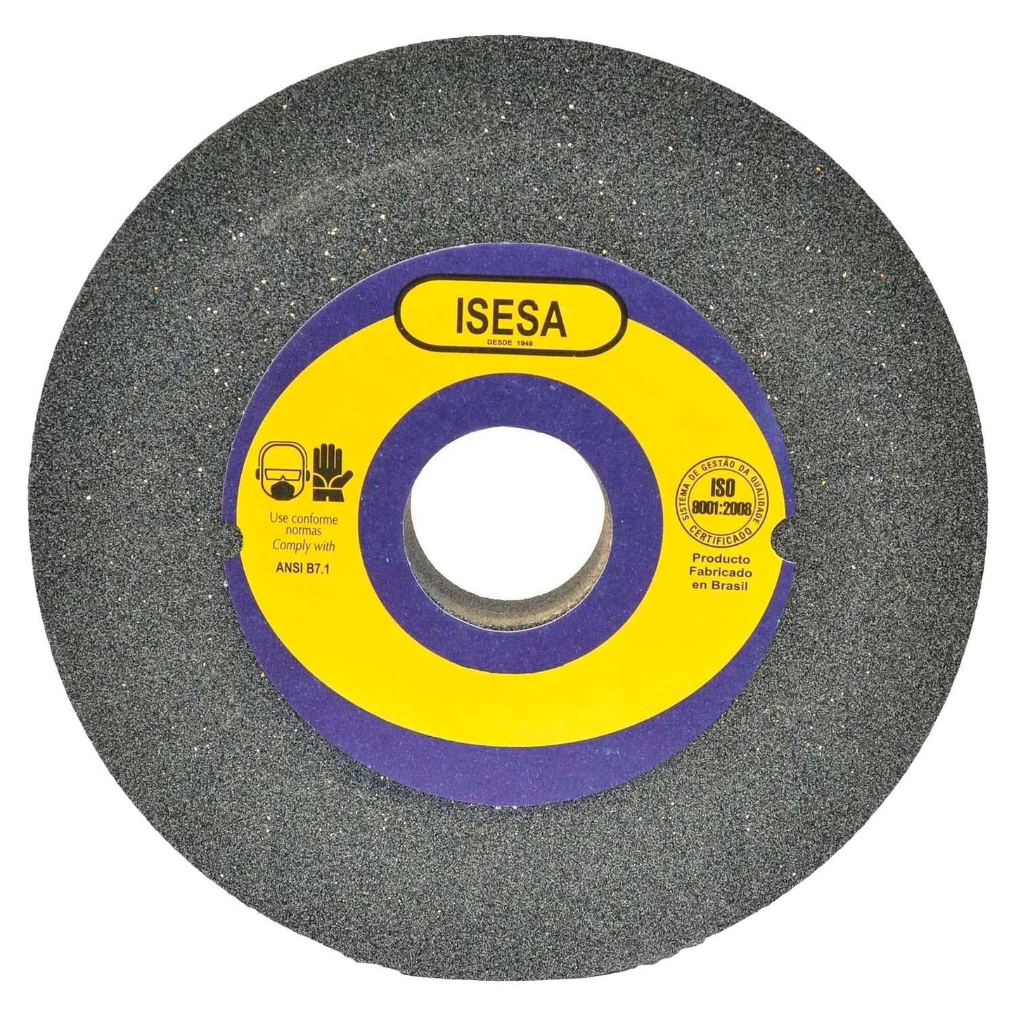 Piedra Esmeril Recta Carburo de Silicio 6''x3/4''x 1 1/4'' G100 - Isesa - Herram.cl