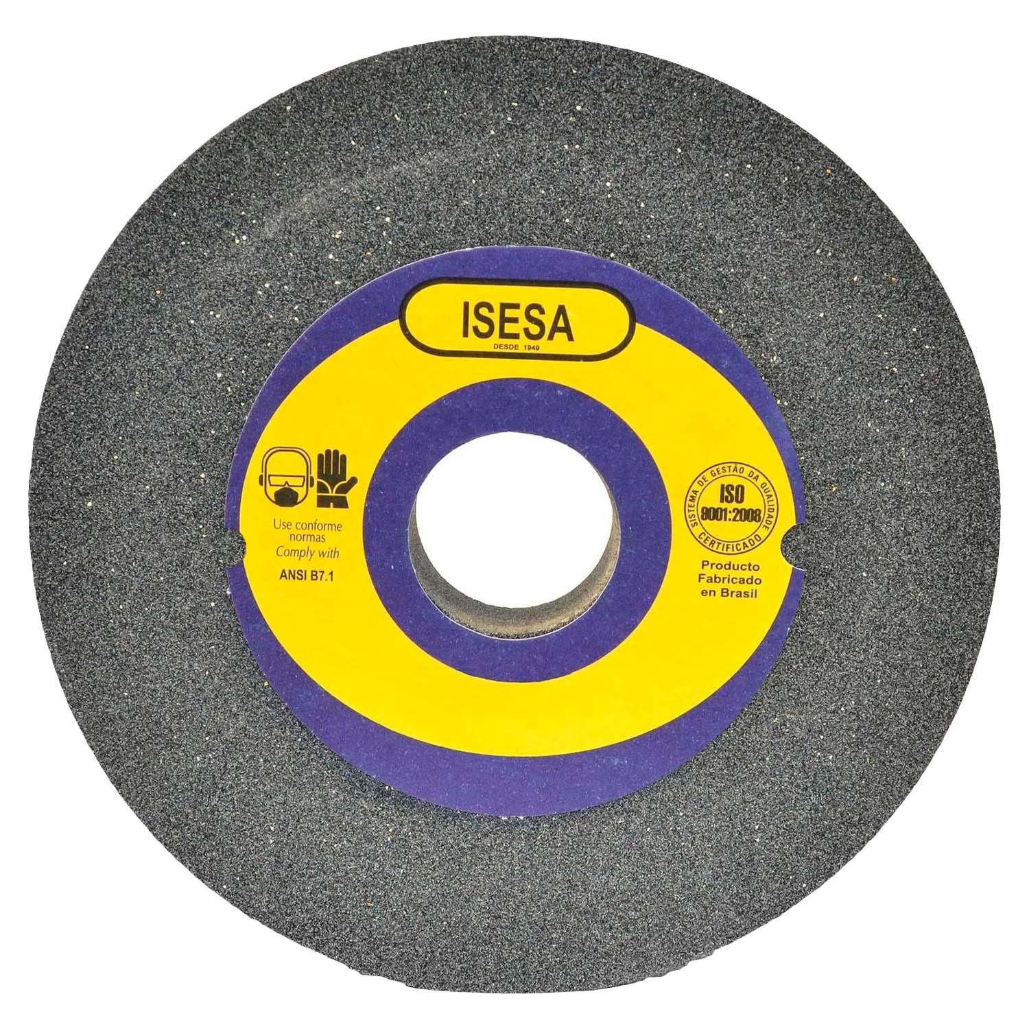 Piedra Esmeril Recta Carburo de Silicio 6''x3/4''x 1 1/4'' G100 - Isesa - Herram.cl
