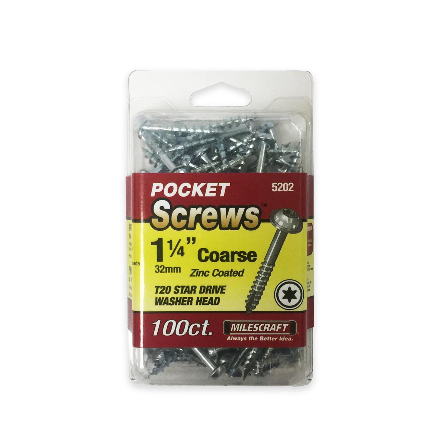 Tornillos Para Orificios Ocultos 1 1/4'' (100 Und.) - Milescraft - Herram.cl