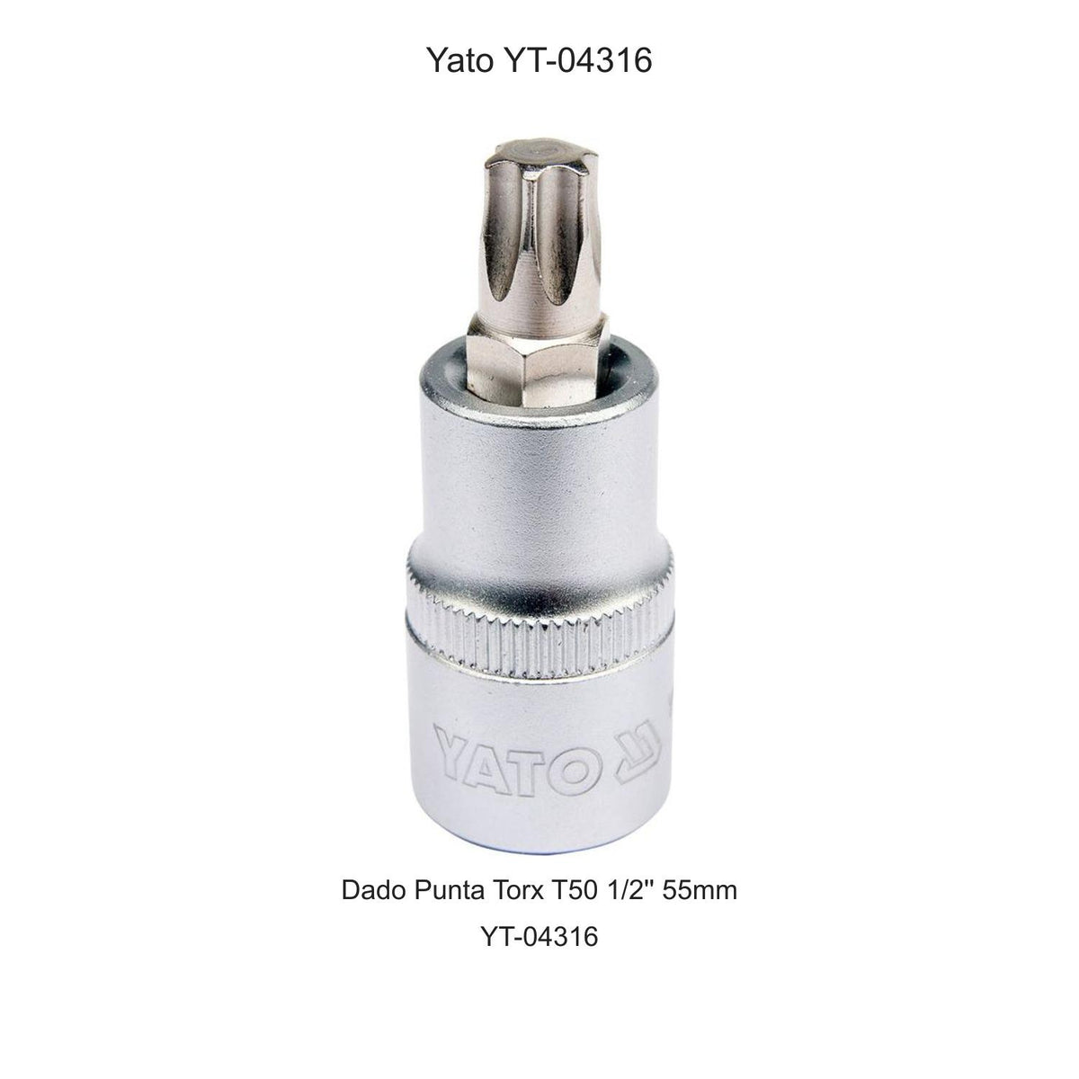 Dado Punta Torx T50 1/2'' 55mm Yato YT-04316 - Herram.cl