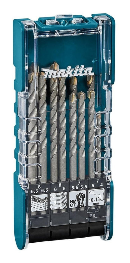 Set Brocas para Concreto TCT (4 - 8mm) 12 Pzas - Makita - Herram.cl