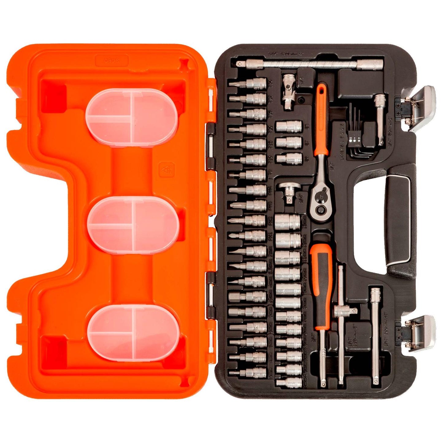 Juego de dados + Chicharra 1/4'' 46 Pzas - Bahco - Herram.cl
