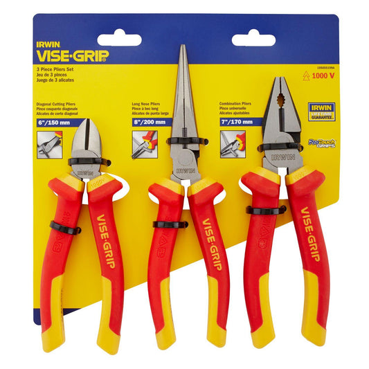 Juego Alicates Aislados Irwin 3 Pzs 1000V Profesional - Herram.cl