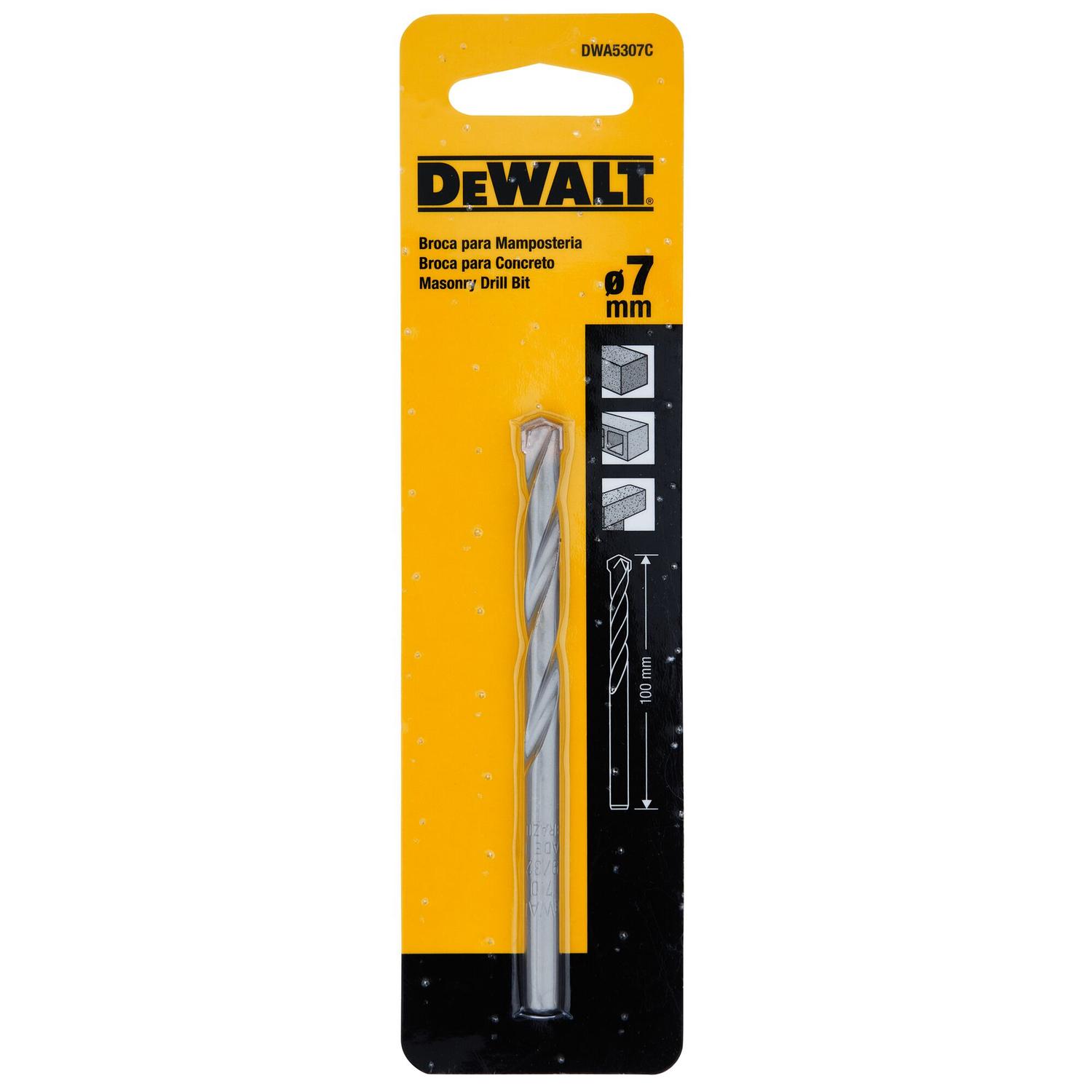 Broca Para Concreto 7x100mm - DeWALT - Herram.cl