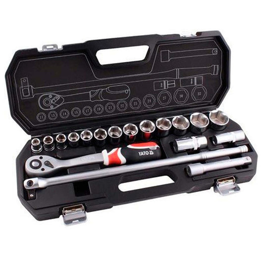 Juego De Dados 1/2'' Con Chicharra 18 Pzas - Yato - Herram.cl