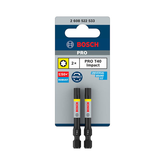Puntas PRO Impact T40x55mm 2 Pzas - Bosch - Herram.cl