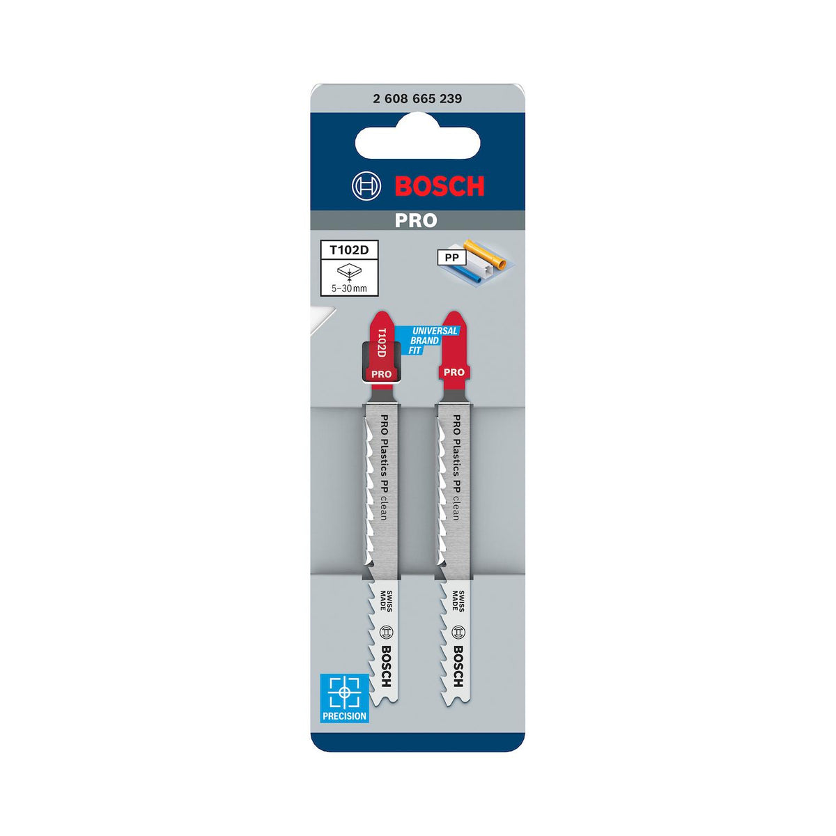 Hoja Caladora Bosch PRO T102D Plástico PP/PE 100mm Pack 2 - Herram.cl