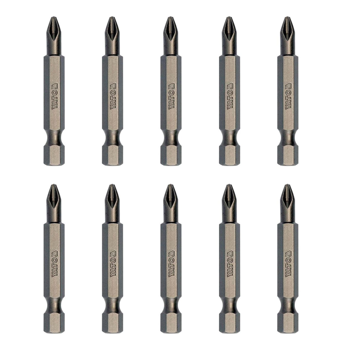 Puntas De Atornillar PH2x50mm 10 Pzas - Yato - Herram.cl