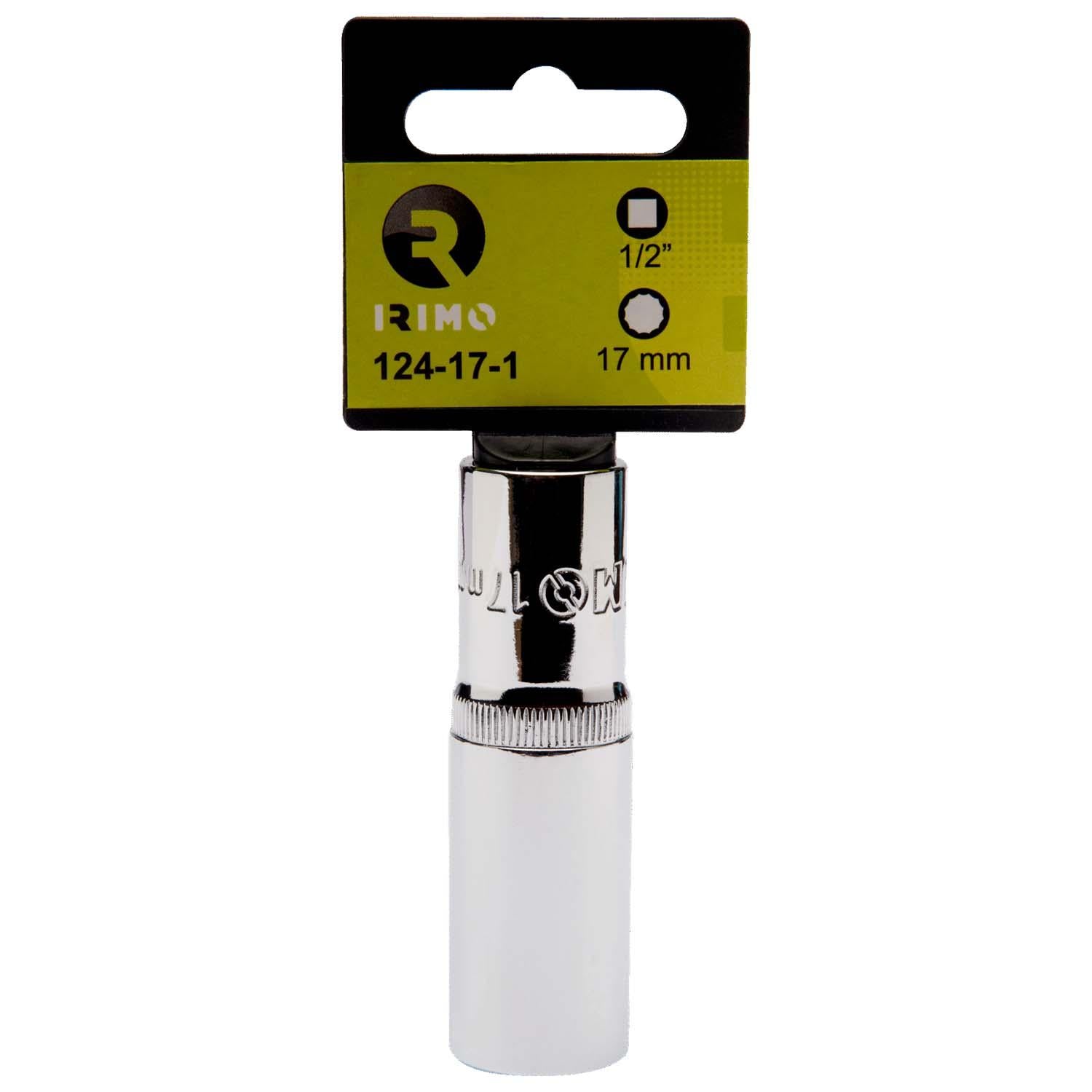 Dado Bi - Hexagonal Largo Cuadrante de 1/2'' CrV 15mm - Irimo - Herram.cl