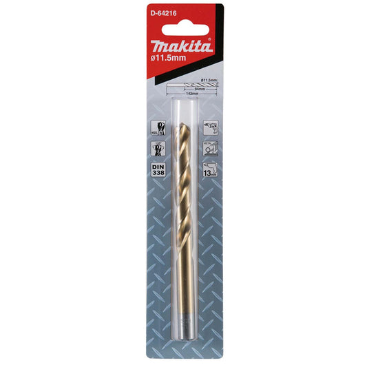 Broca Metal HSS - TiN 11.5x94x142mm - Makita - Herram.cl