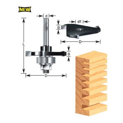 Fresa De Ranurado C/Rod. 1 - 7/8''x1/4'' Toma 1/4'' - Timberline - Herram.cl