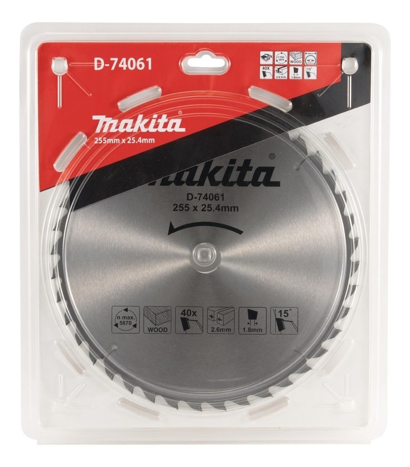Disco Sierra Circular Makita 10'' (255mm) 25,4mm 40 Dientes - Herram.cl