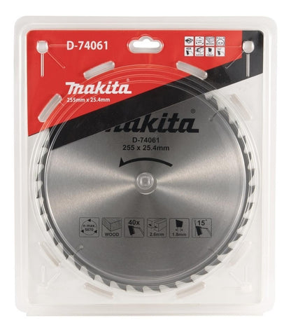 Disco Sierra Circular Makita 10'' (255mm) 25,4mm 40 Dientes - Herram.cl