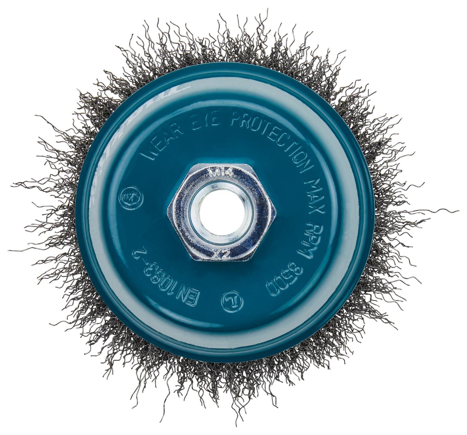 Grata Copa Acero Rizado 100x0,3mm / M14 - Makita - Herram.cl