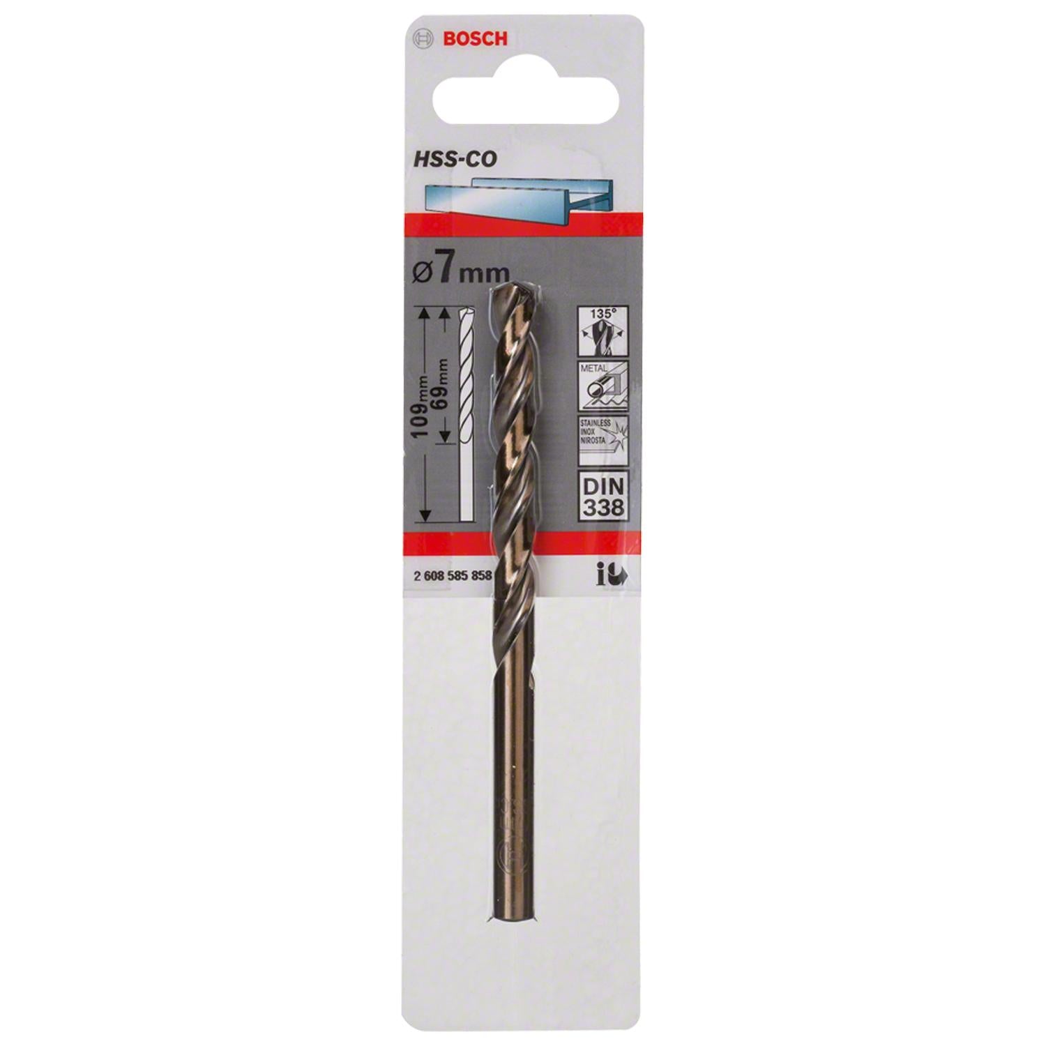 Broca Metal HSS - Co 7.0mm - Blister - Bosch - Herram.cl