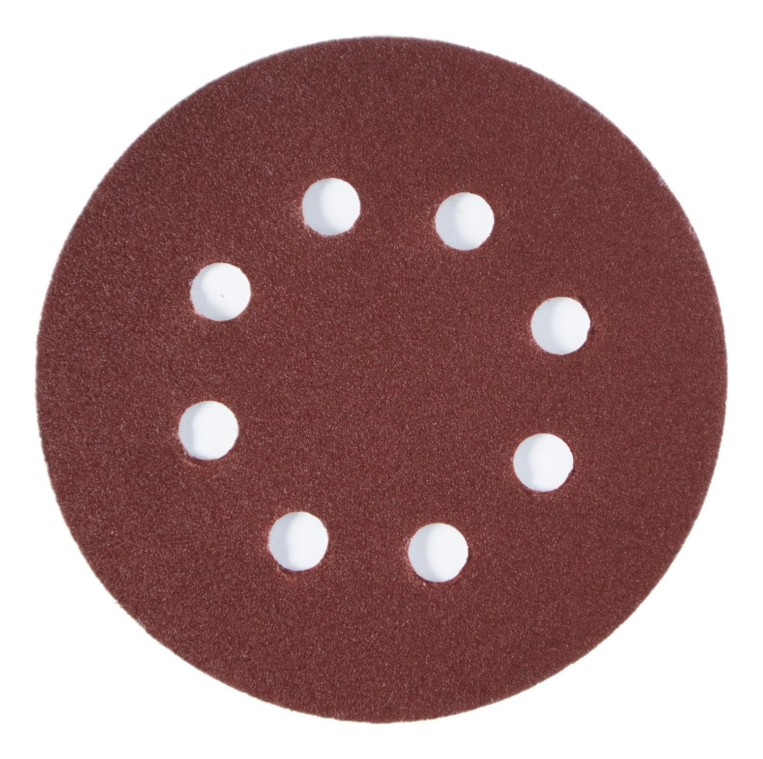 Pack 5 Discos De Lija Con Velcro 5'' (125mm) G220 - Nexxo - Herram.cl