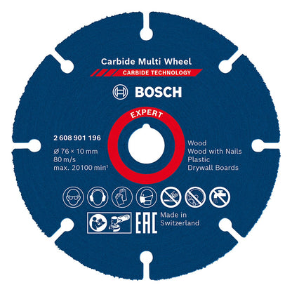 Disco De Corte Expert Carbide Multi Wheel 76mm (3'') Bosch - Herram.cl
