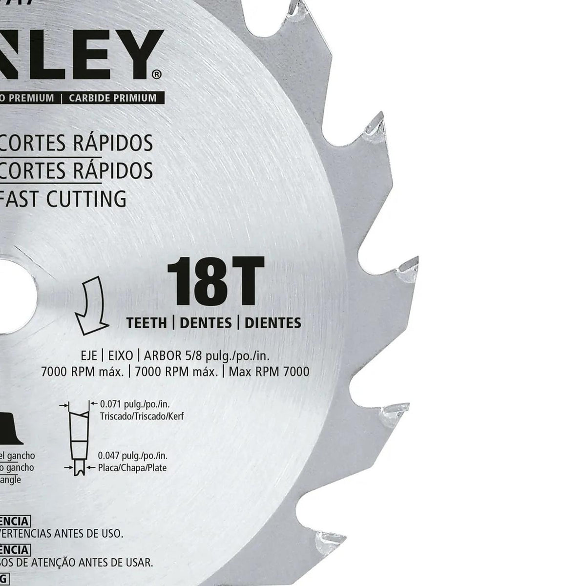 Disco Sierra Madera 7-1/4'' 18D Stanley STA7717 - Herram.cl
