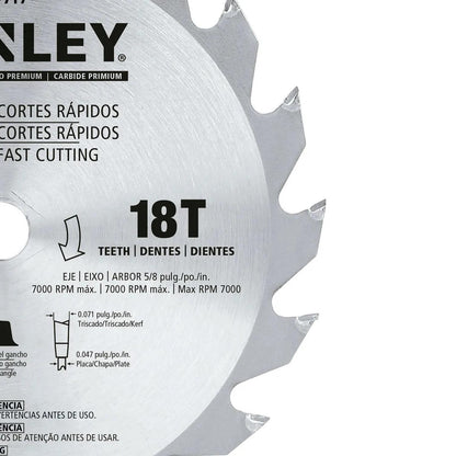 Disco Sierra Madera 7-1/4'' 18D Stanley STA7717 - Herram.cl