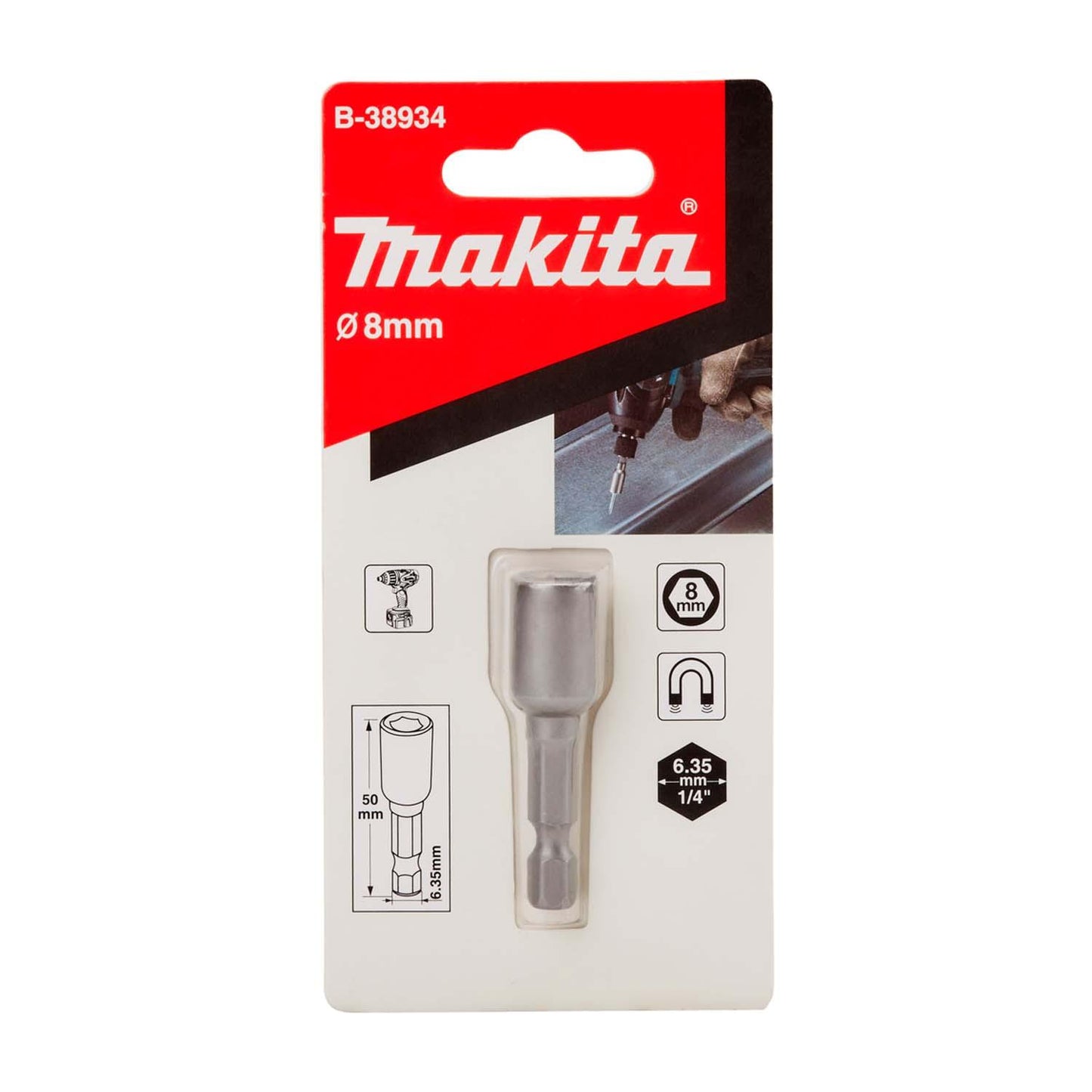 Adaptador Magnético 8x50mm - Makita - Herram.cl