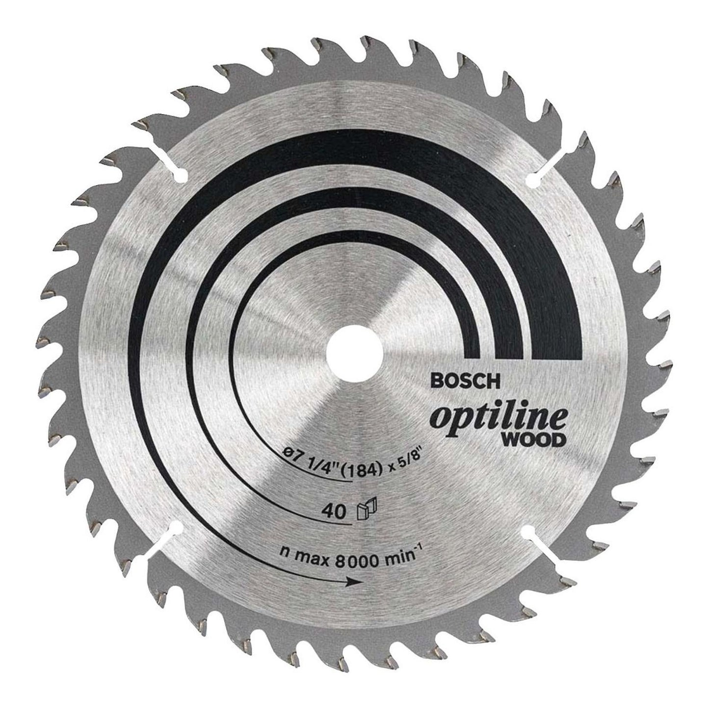 Disco De Sierra Circular Optiline 184mm (7 - 1/4'') 40 D - Bosch - Herram.cl