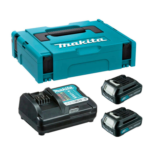 Kit 12 V CXT Makita 2 Baterías BL1016 + Cargador + Maletín - Herram.cl