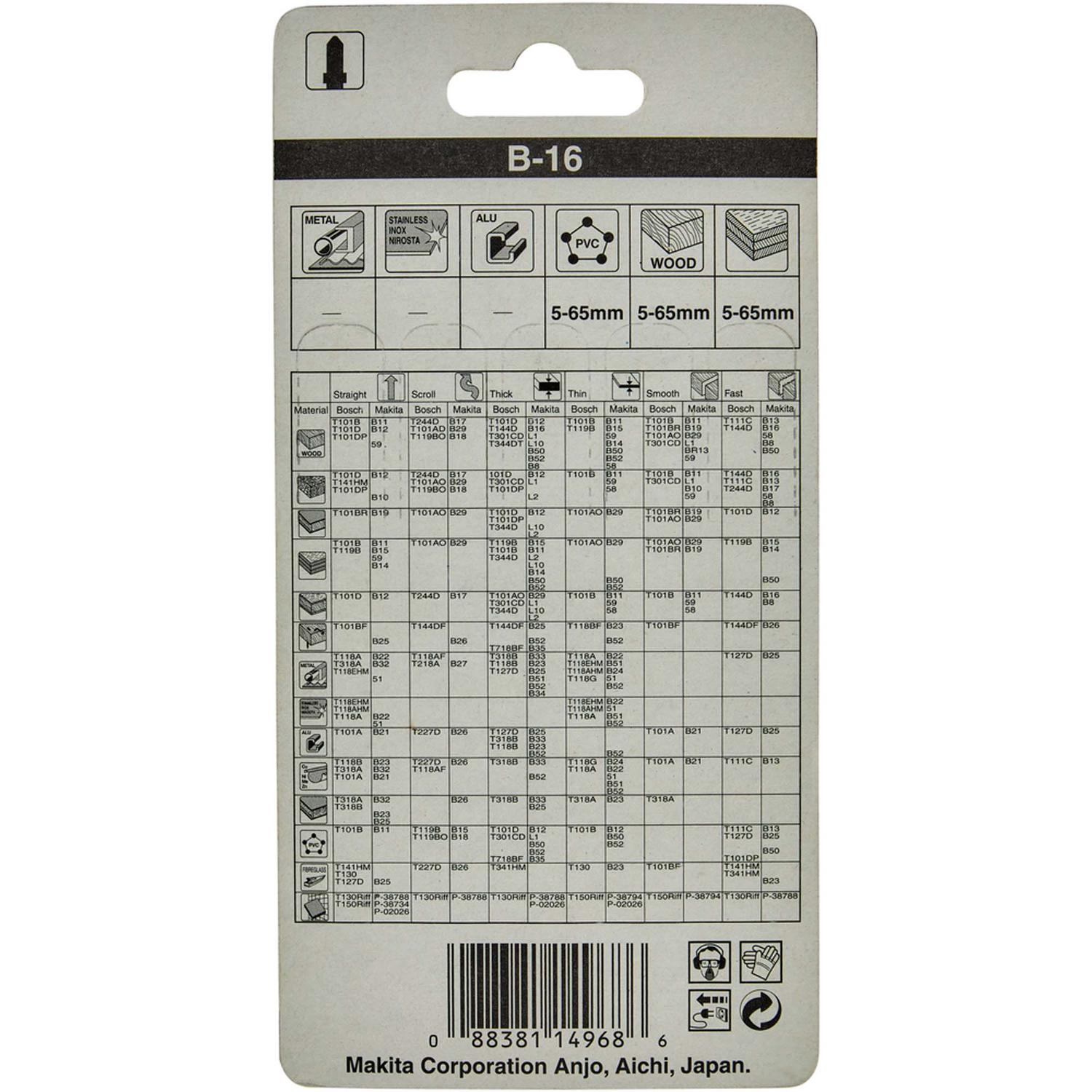Hojas De Calar HCS 105mm Madera, Plástico 5 Pzas - Makita - Herram.cl
