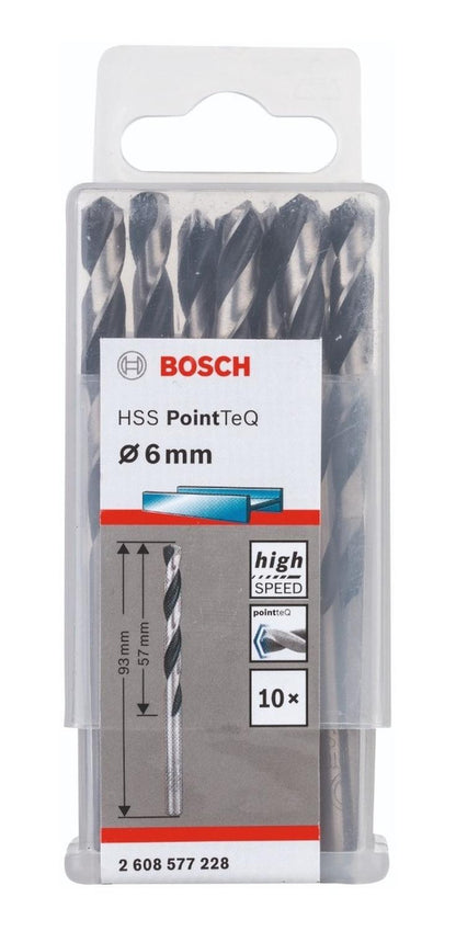 Caja Con 10 Unidades Broca Para Metal HSS - pointteq 6mm - Herram.cl