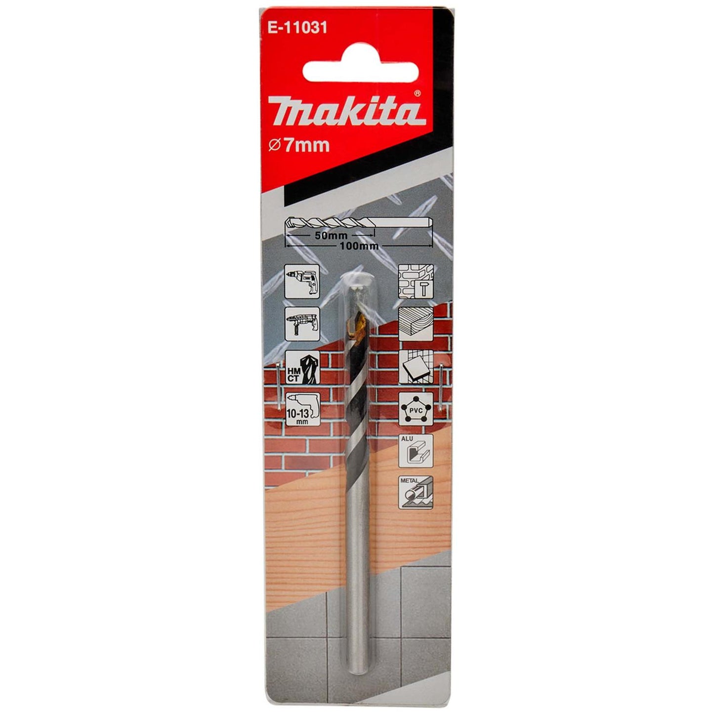 Broca Multimaterial TCT 7x100mm - Makita - Herram.cl