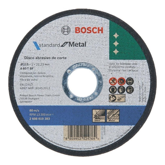 Pack 50 Discos De Corte Standard For Metal 115x1,0mm - Bosch - Herram.cl