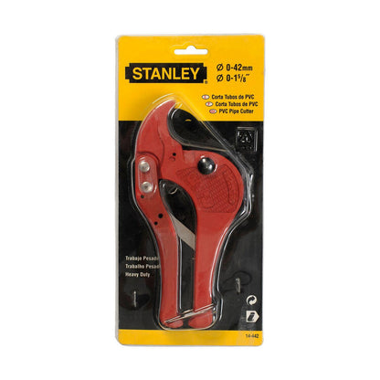 Cortatubos PVC STANLEY 14-442 Trabajo Pesado 42mm Trinquete - Herram.cl