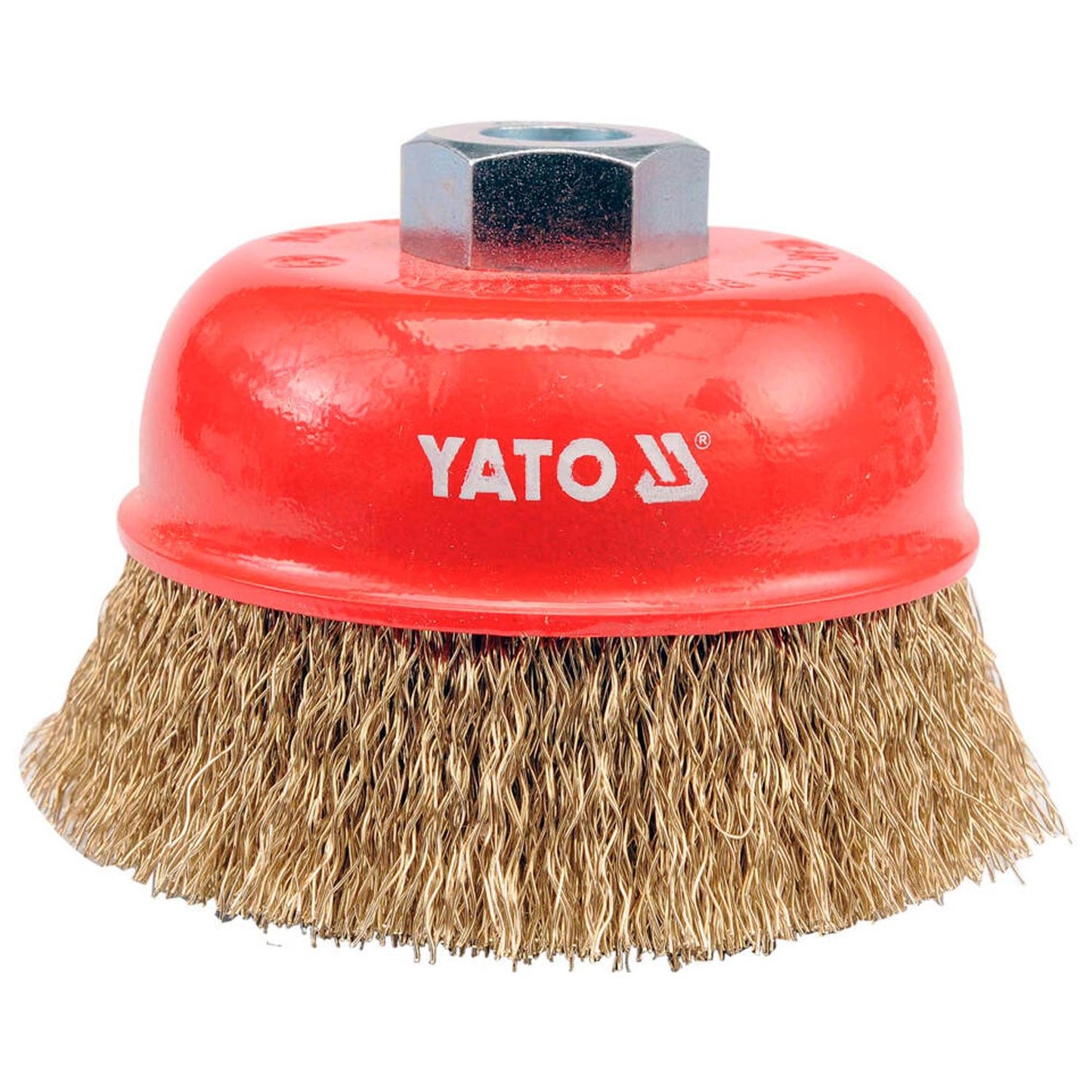 Grata Copa Latón Ondulado 4'' (100mm) Toma 1/4'' - Yato - Herram.cl
