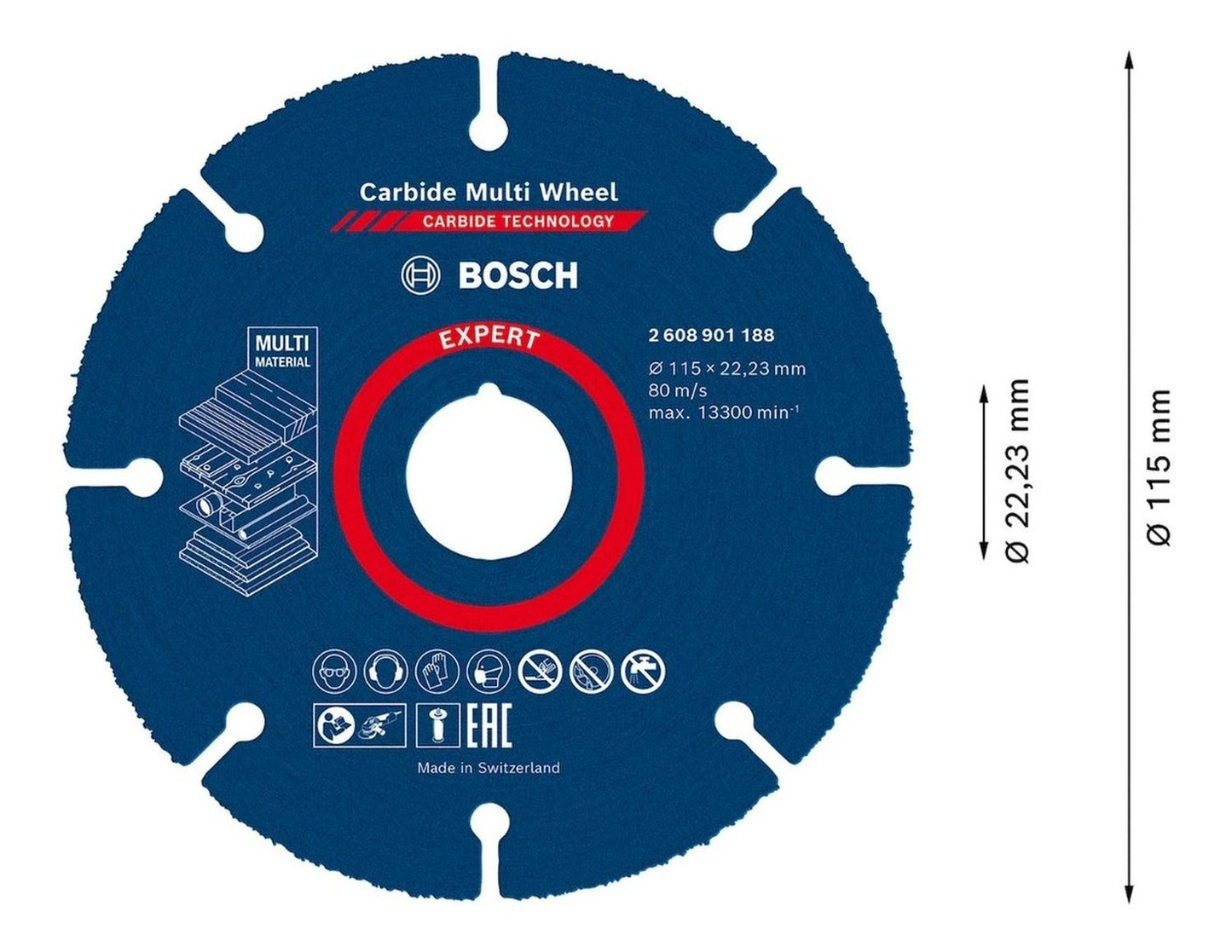 Disco De Corte Multi - Wheel Bosch Para Esmeril 115mm - Herram.cl