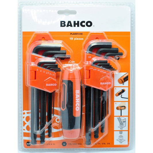 Juego Llaves Allen imperial y métrico + mango - Bahco - Herram.cl