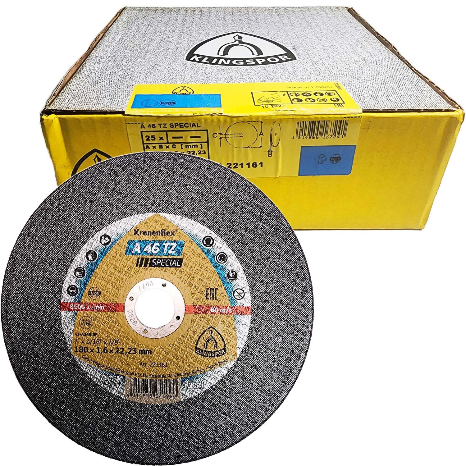 Pack 25 Discos de Corte A46TZ Special 7''x1.6mm - klingspor - Herram.cl